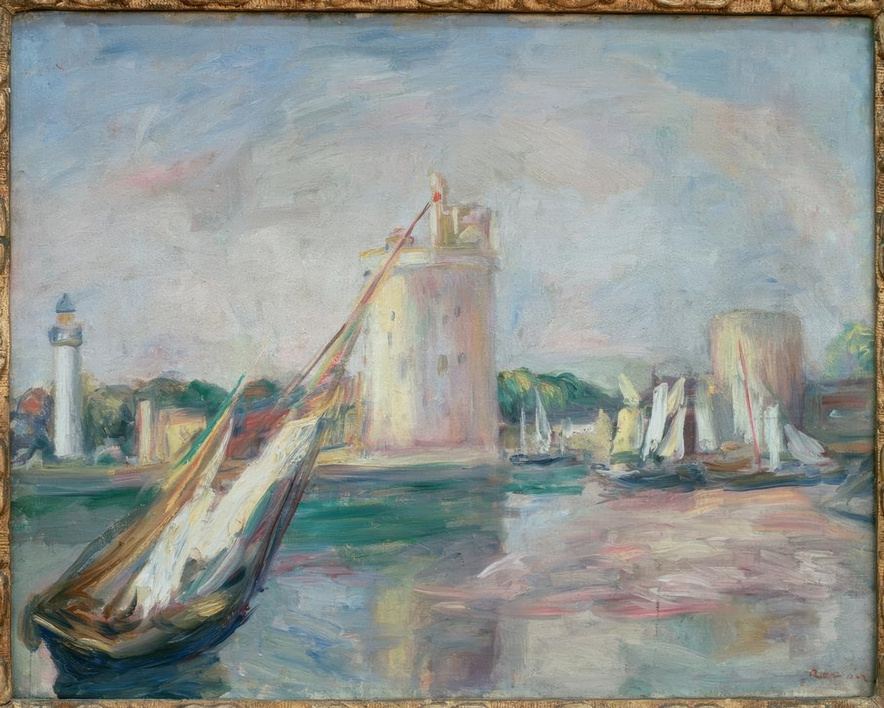 Ingång till hamnen i La Rochelle av Pierre Auguste Renoir