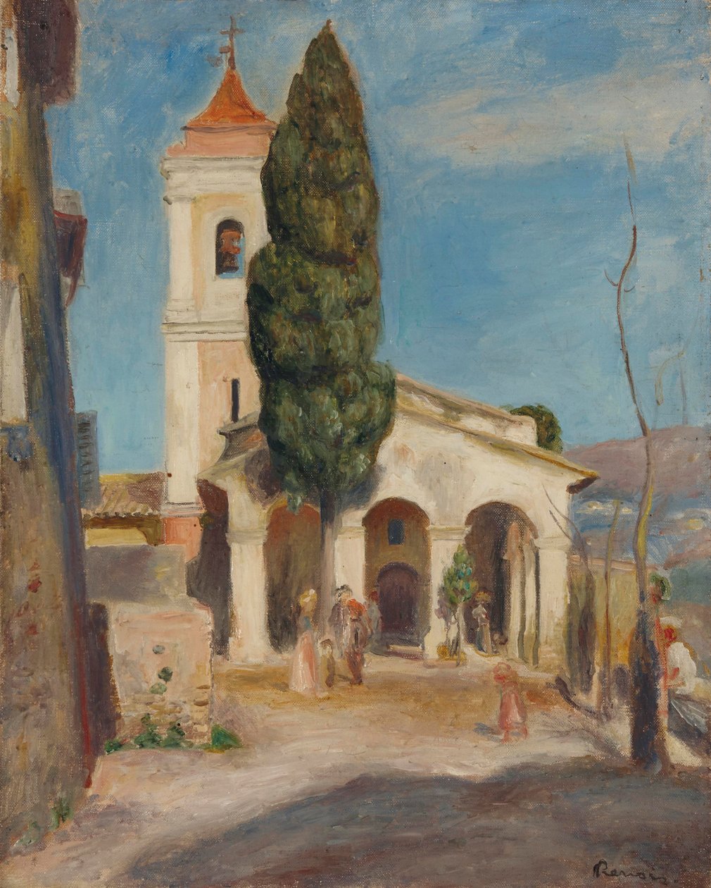 Vår Fru av skyddets kapell i Haut-de-Cagnes, 1905 av Pierre Auguste Renoir