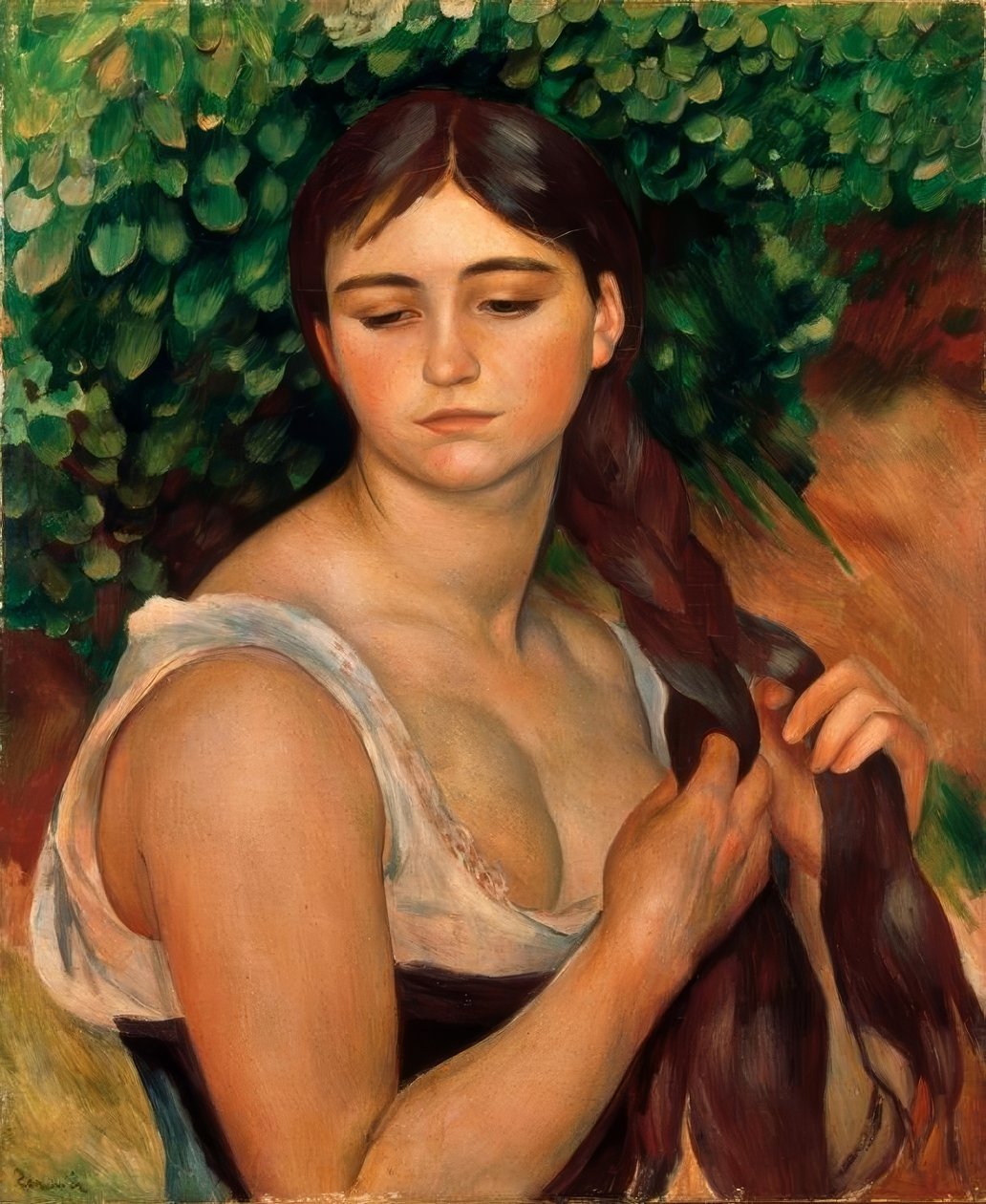 Flätan av Pierre Auguste Renoir