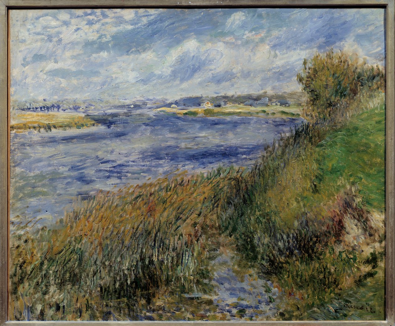 La seine a Champrosay. Målning av Pierre Auguste Renoir (1841-1919) av Pierre Auguste Renoir