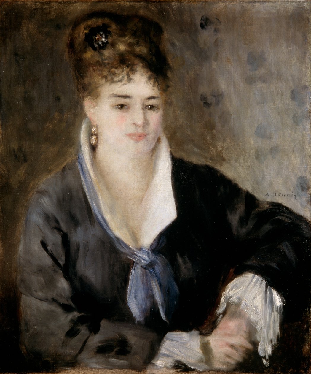 Dam i svart, 1876. av Pierre Auguste Renoir