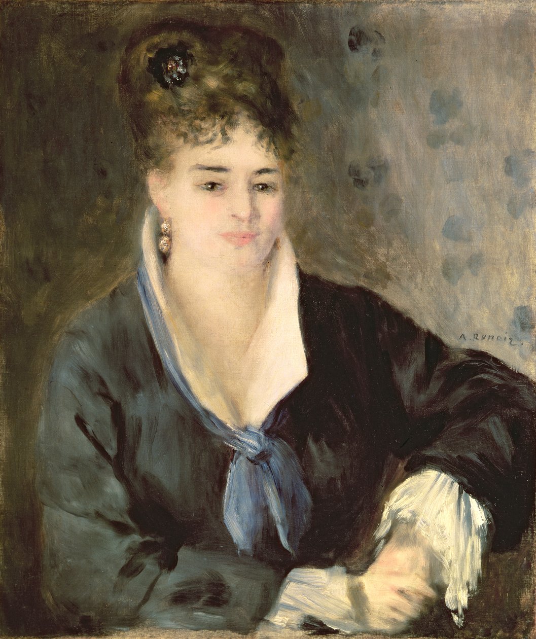 Lady in Black, ca 1876 (olja på duk) av Pierre Auguste Renoir