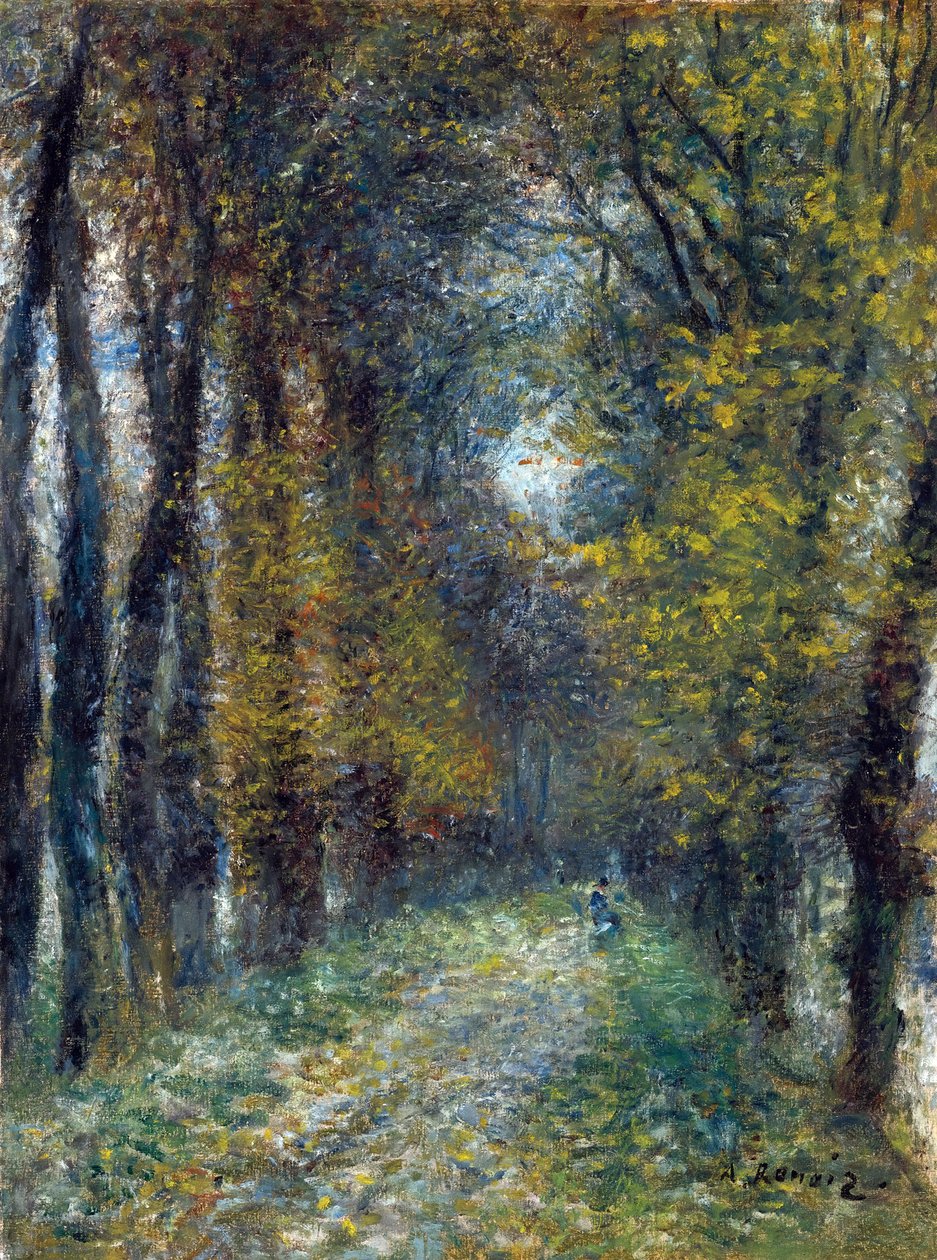 Den täckta gränden - Målning av Pierre Auguste Renoir (1841-1919) av Pierre Auguste Renoir