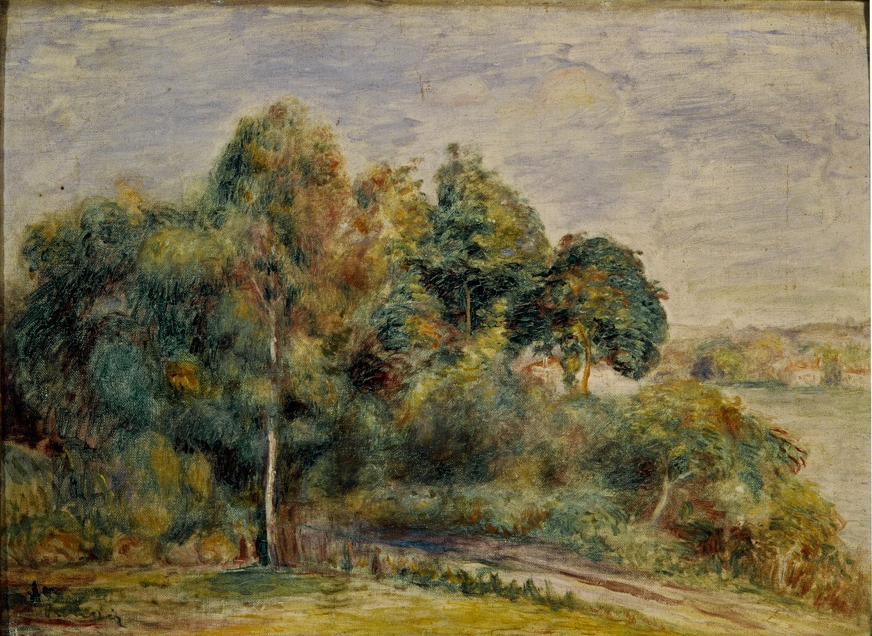 Landskap. Målning av Pierre Auguste Renoir (Pierre-Auguste av Pierre Auguste Renoir