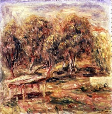 Landskap av Midi (olja på duk) av Pierre Auguste Renoir