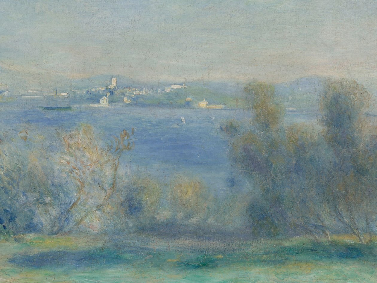 Landskap vid Medelhavet (utsikt över Toulon) av Pierre Auguste Renoir