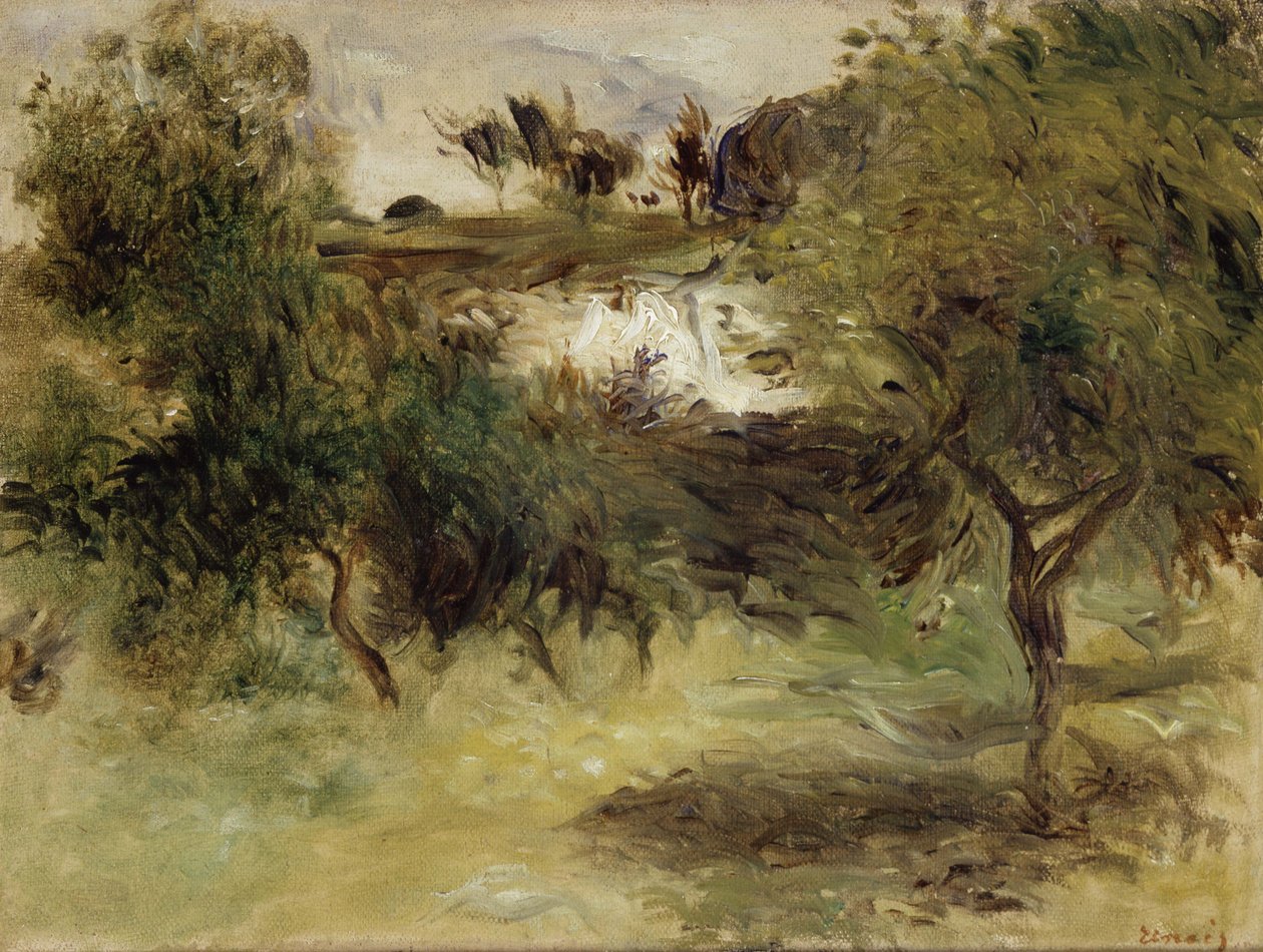 Landskap med träd av Pierre Auguste Renoir
