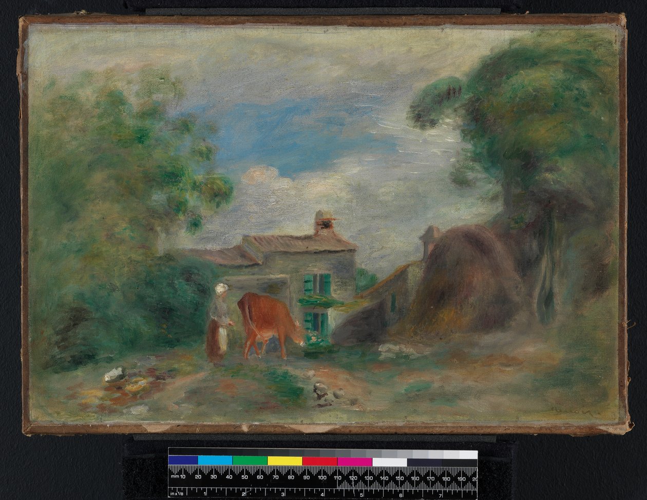 Landskap med figurer, före 1919 av Pierre Auguste Renoir