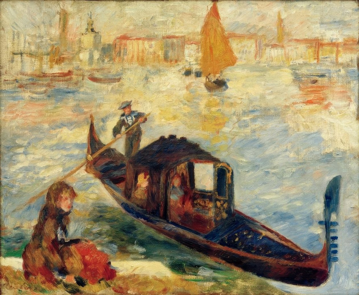 Canal Grande, Venedig (gondol) av Pierre Auguste Renoir