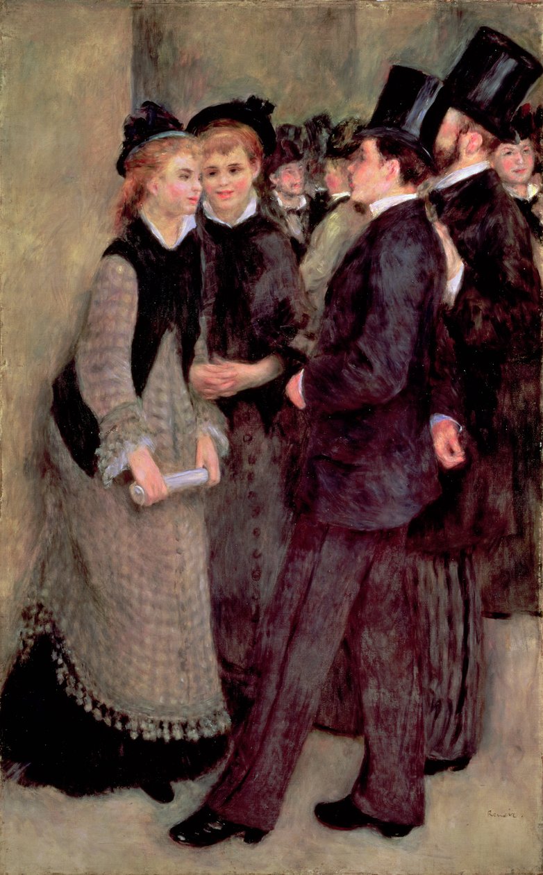 Lämnar konservatoriet 1877 (olja på duk) av Pierre Auguste Renoir