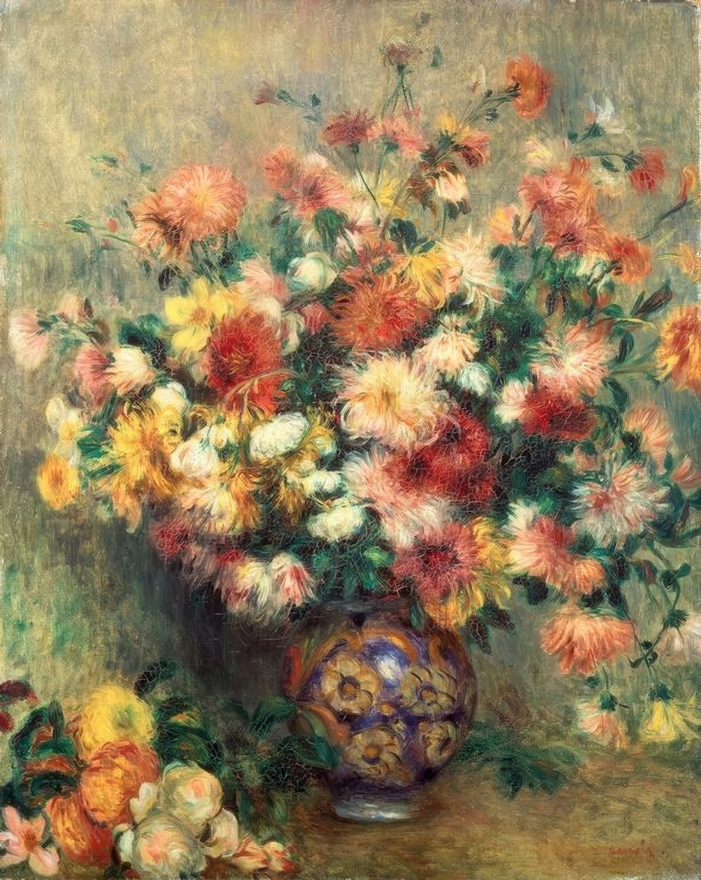Dahliorna av Pierre Auguste Renoir