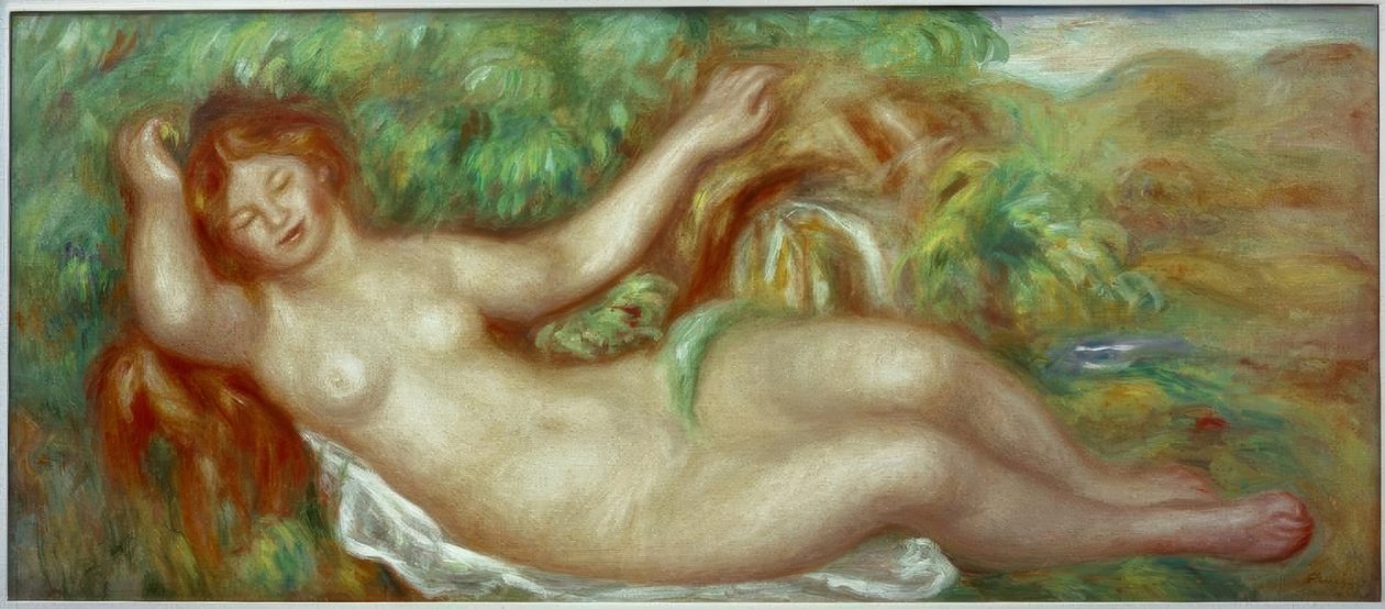Ligga naken (Källan) av Pierre Auguste Renoir