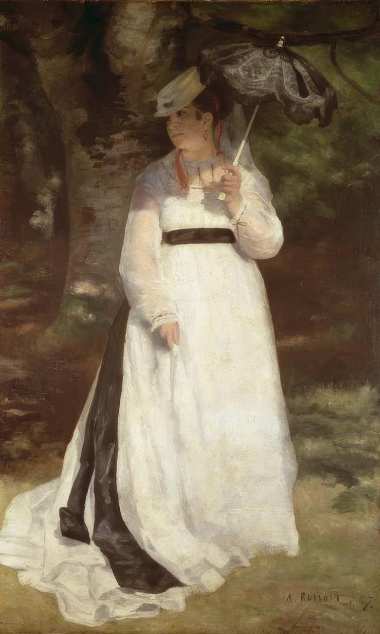 Lise med ett parasoll av Pierre Auguste Renoir