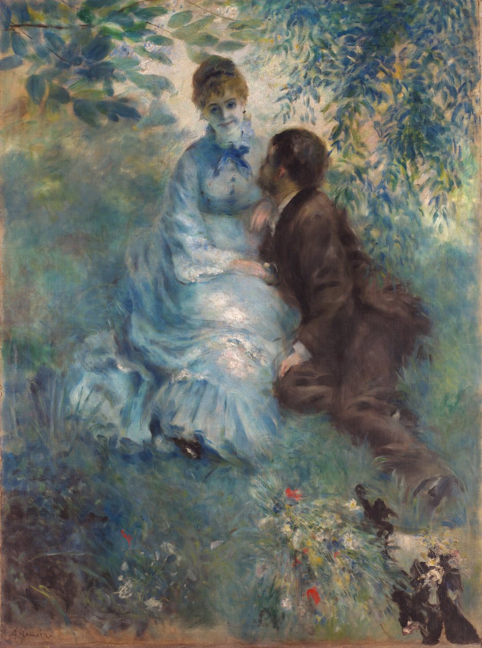 Älskare idyll, 1875 av Pierre Auguste Renoir