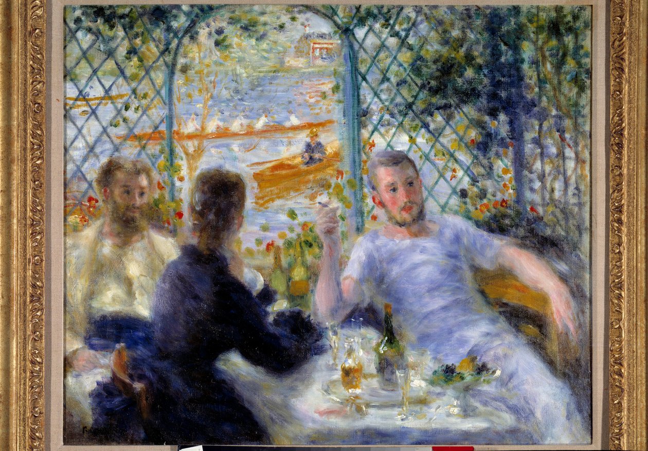 Lunch på restaurang Fournaise eller roddarna lunch av Pierre Auguste Renoir