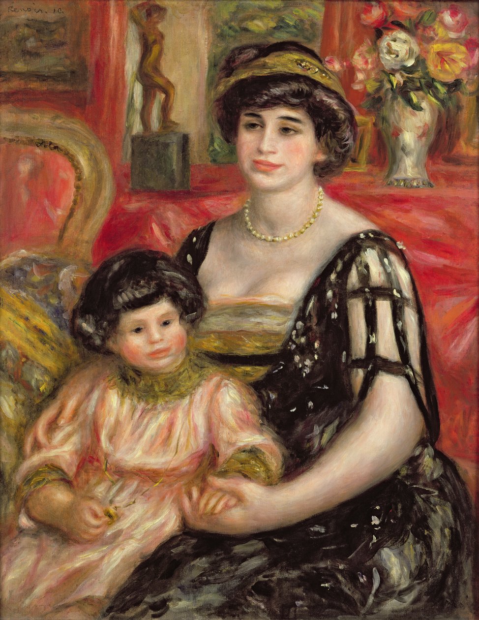 Madame Josse Bernheim-Jeune och hennes son Henry, 1910 av Pierre Auguste Renoir