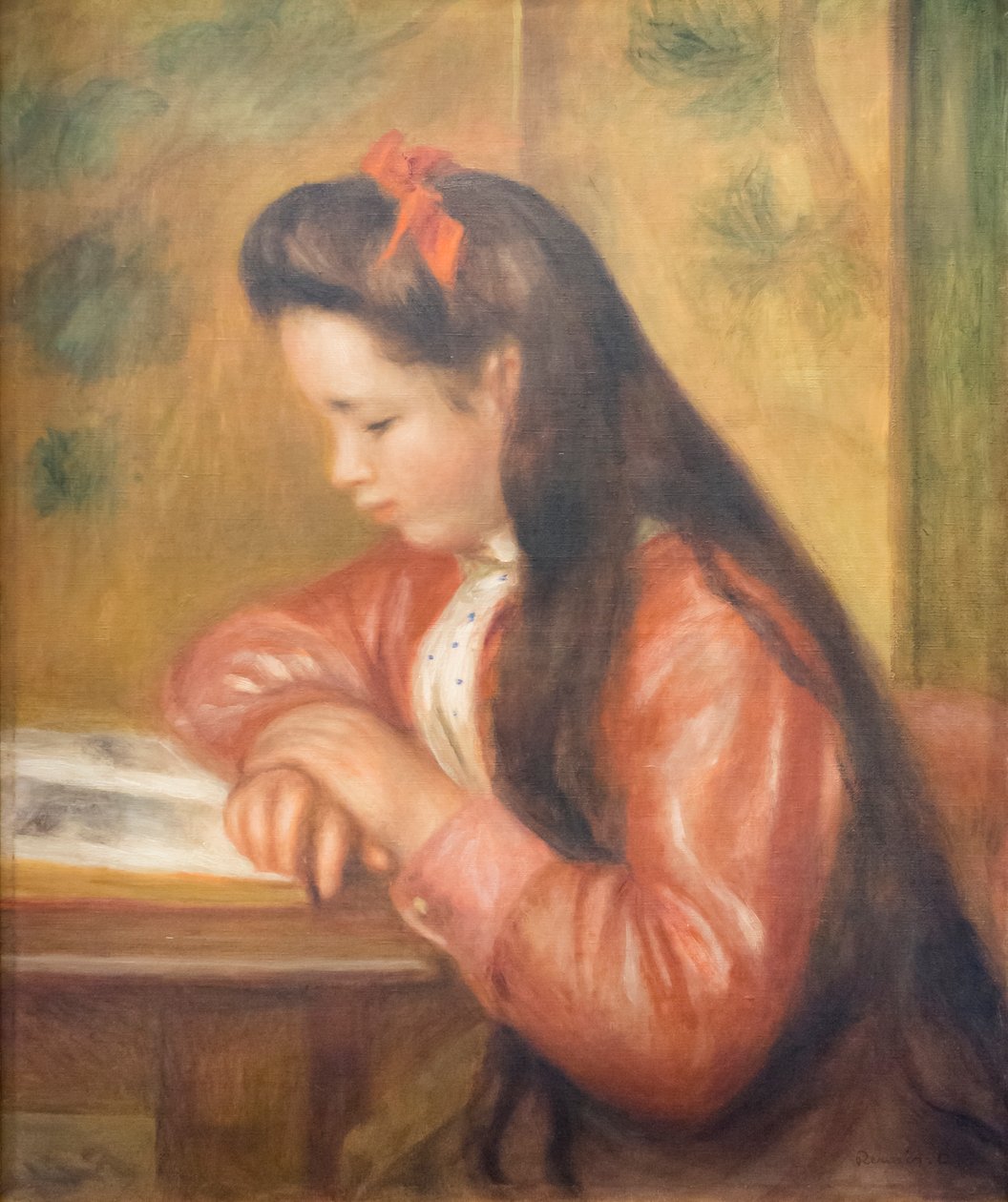 Mademoiselle Genevieve Caillebotte, den framtida Madame Chardeau, ca. 1895 (olja på duk) av Pierre Auguste Renoir