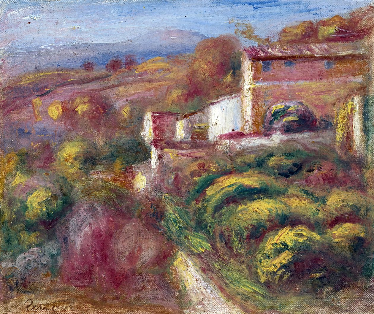 Postkontor (Cagnes sur mer) - Målning av Pierre Auguste Renoir (1841-1919), - Olja på duk av Pierre Auguste Renoir