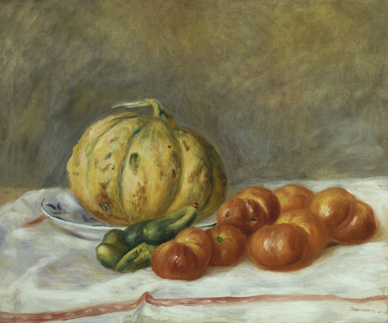 Melon och tomater, 1903 av Pierre Auguste Renoir