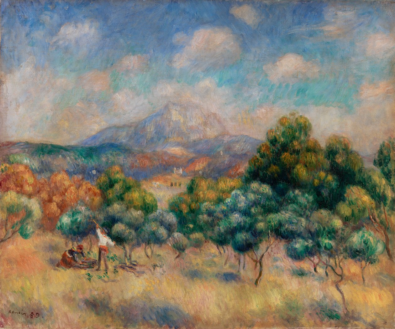 Sainte-Victoire Mountain (landskap) av Pierre Auguste Renoir