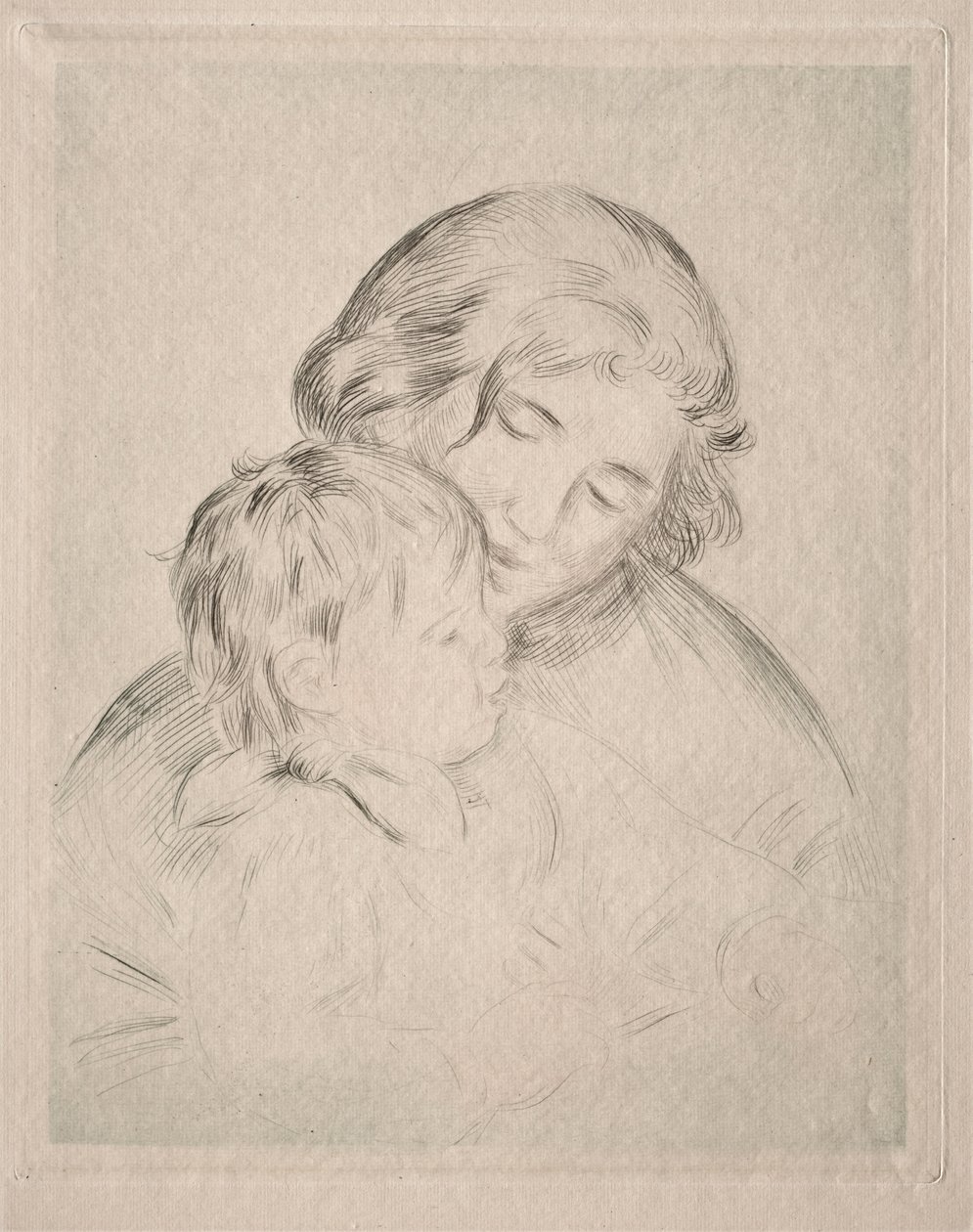 Mamma och barn av Pierre Auguste Renoir