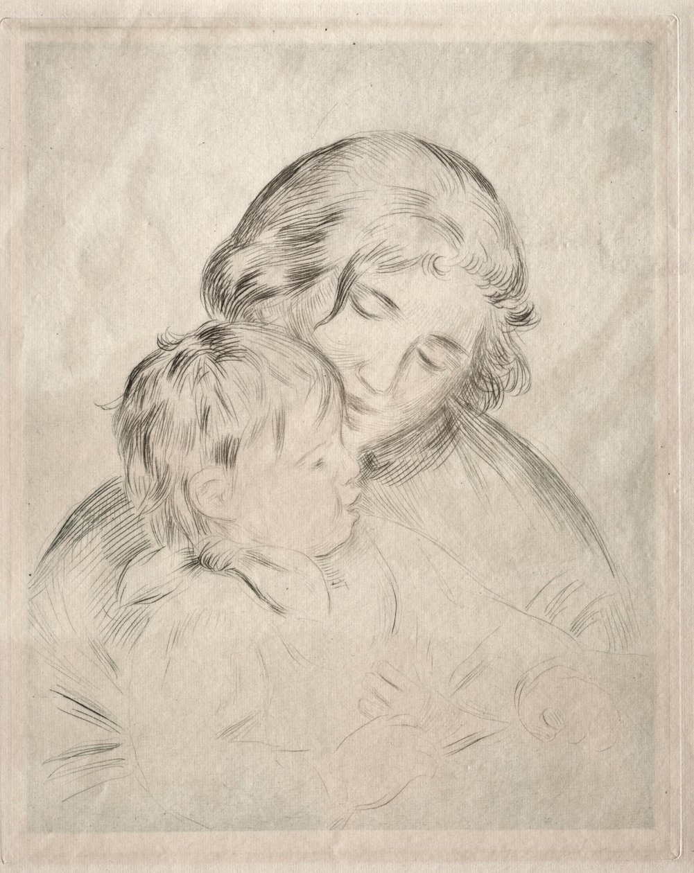Mor och barn, 1896. av Pierre Auguste Renoir