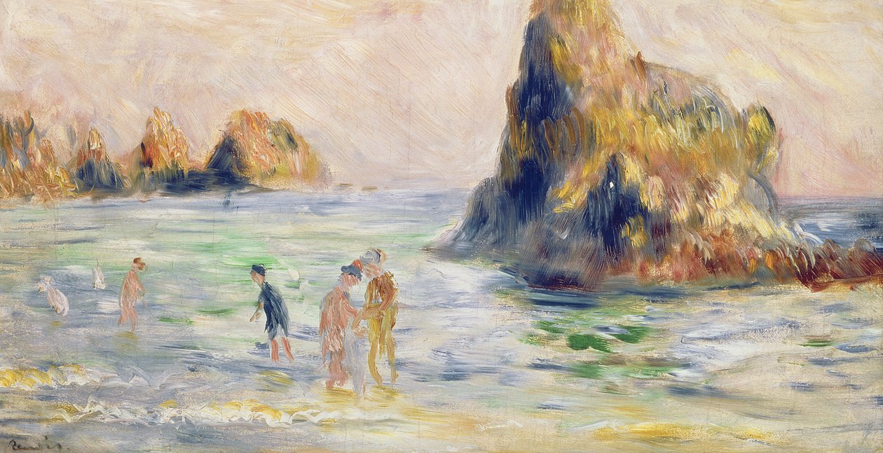 Moulin Huet Bay, Guernsey, ca. 1883 sverige av Pierre Auguste Renoir