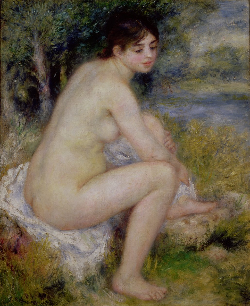 Naken i ett landskap av Pierre Auguste Renoir