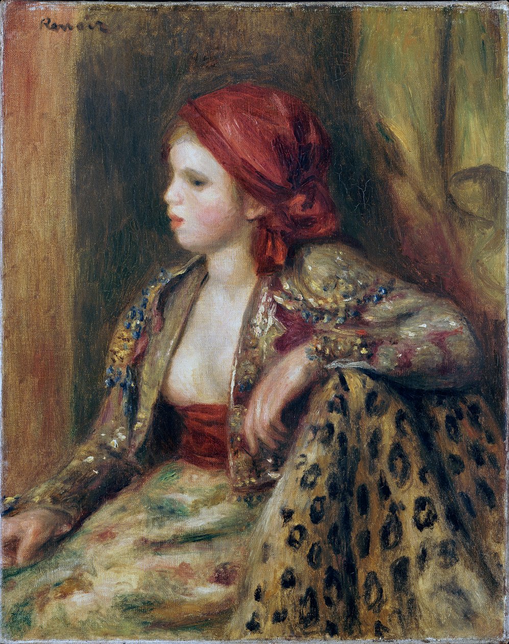Odalisque, ca 1895 av Pierre Auguste Renoir