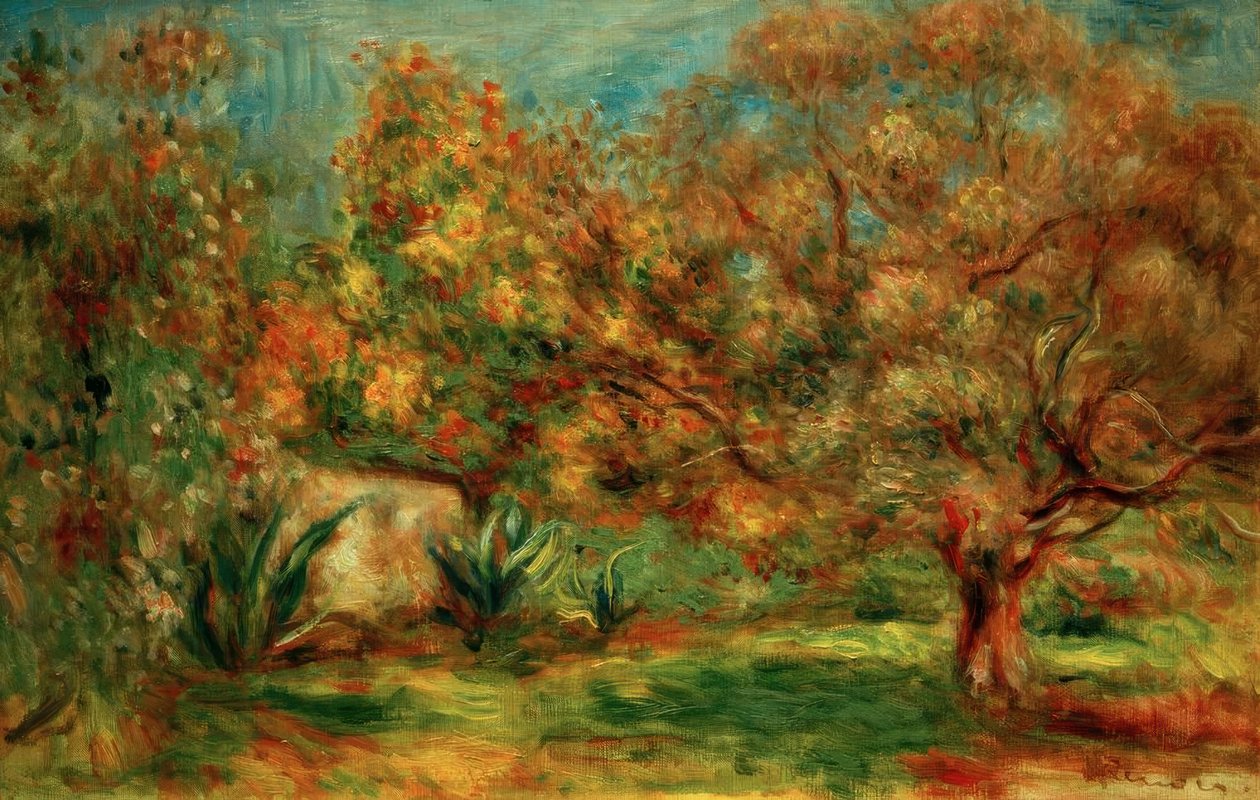 Olivträdgård av Pierre Auguste Renoir