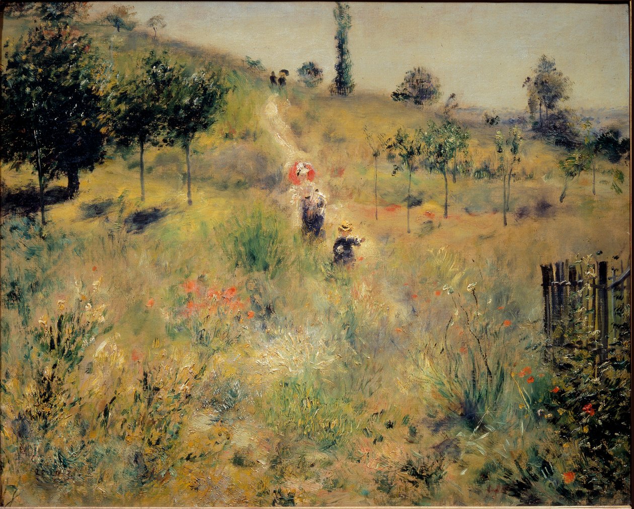 Stig stiger i de höga örterna av Pierre Auguste Renoir