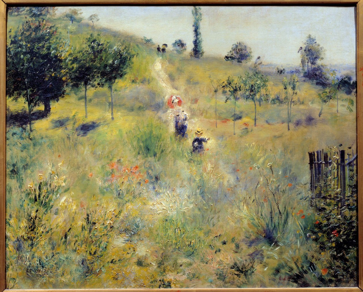 Stig stiger i de höga örterna Målning av Pierre Auguste Renoir (1841-1919) 1875 Sön. 0,6x0,74 m Paris, musee d