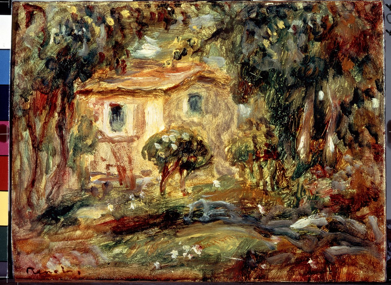 Landsbygden. Le Canet. Målning av Pierre Auguste Renoir (Pierre-Auguste Renoir av Pierre Auguste Renoir