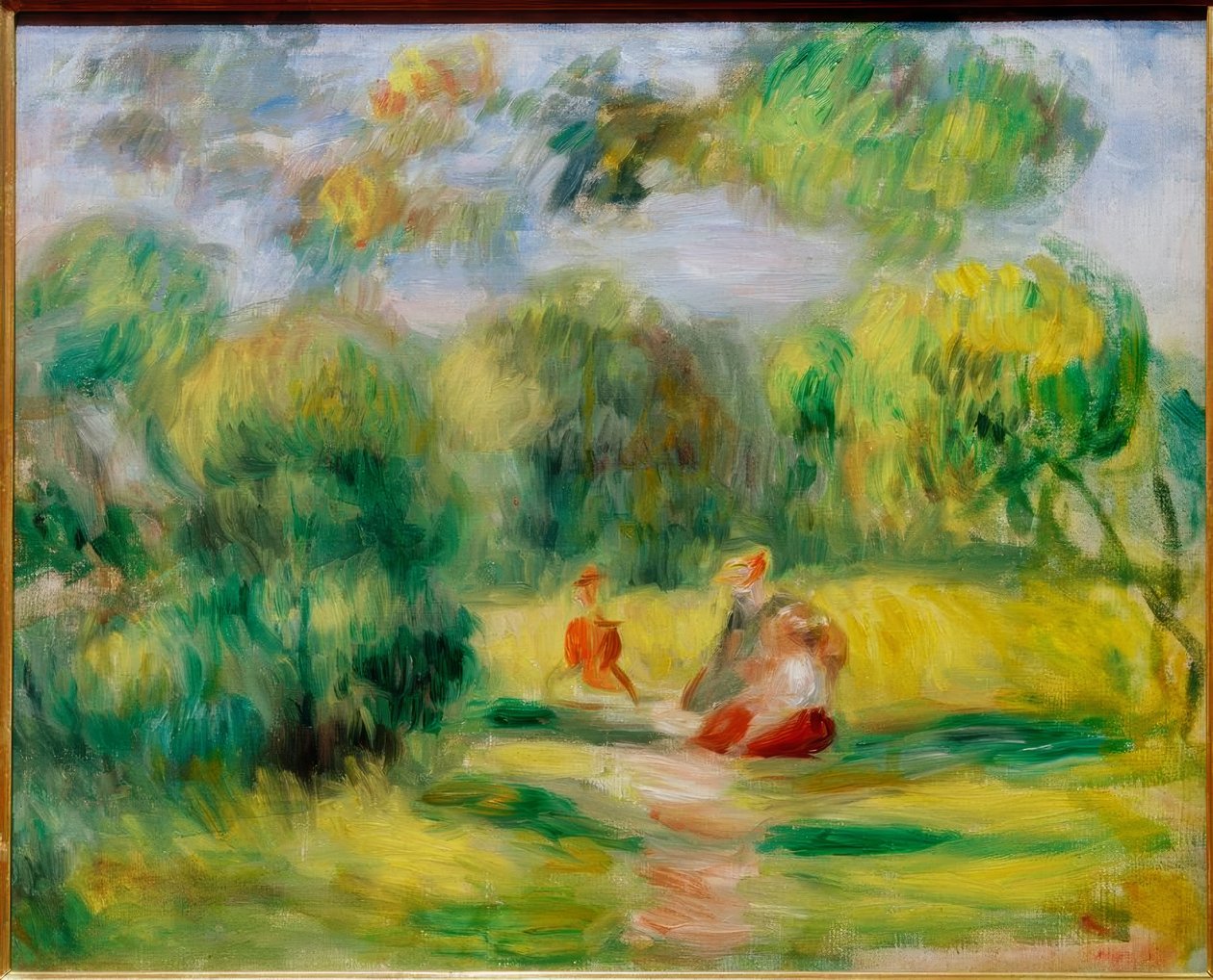 Karaktärer i ett landskap av Pierre Auguste Renoir