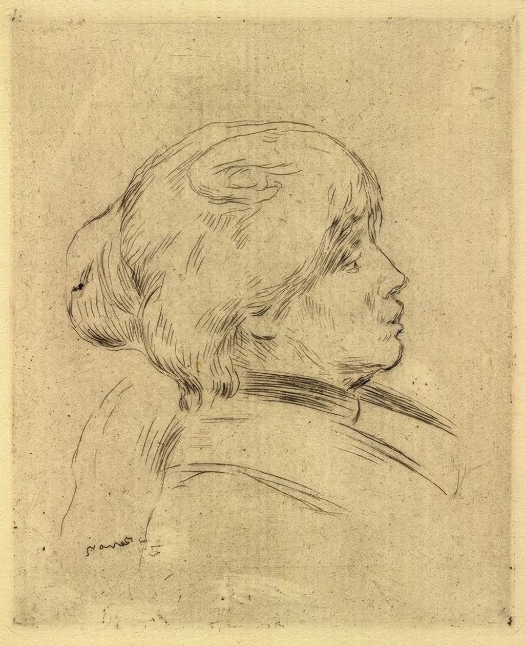 Porträtt av Berthe Morisot av Pierre Auguste Renoir