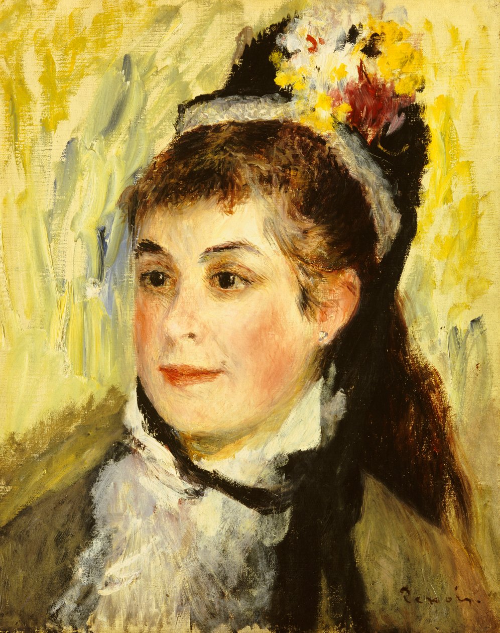 Porträtt av Madame Edmond Renoir, 1876 av Pierre Auguste Renoir