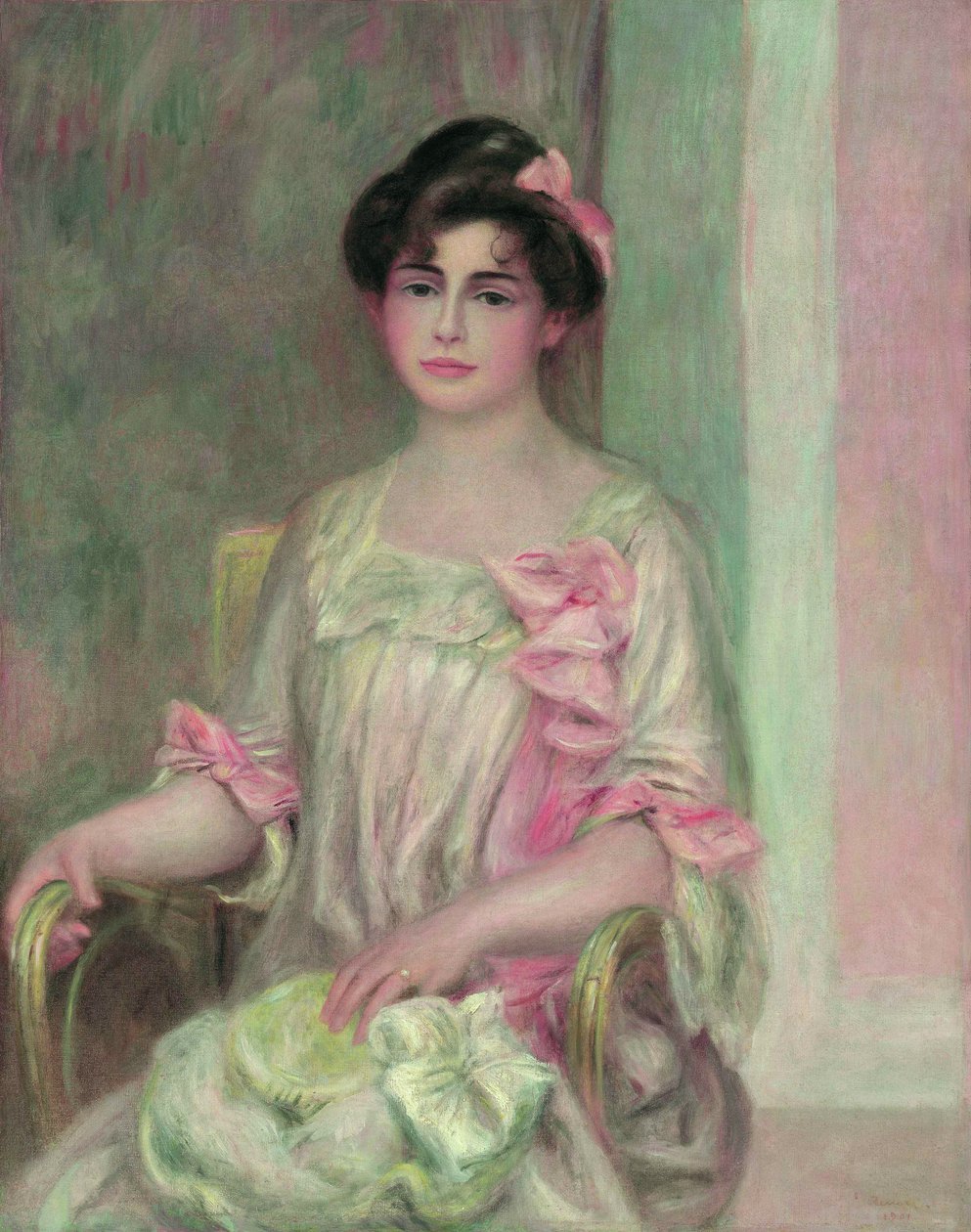 Porträtt av Madame Josse Bernheim-Dauberville född Mathilde Adler, 1901. av Pierre Auguste Renoir