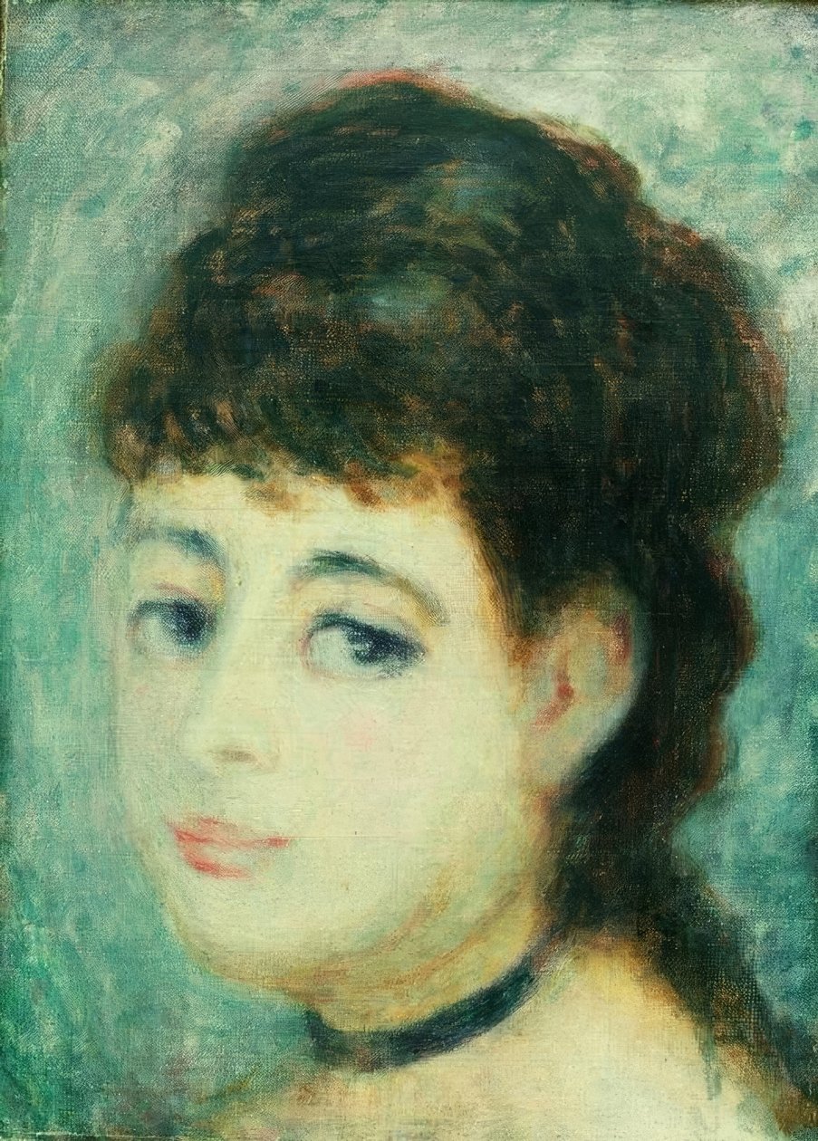 Porträtt av en ung kvinna. Parisaren av Pierre Auguste Renoir