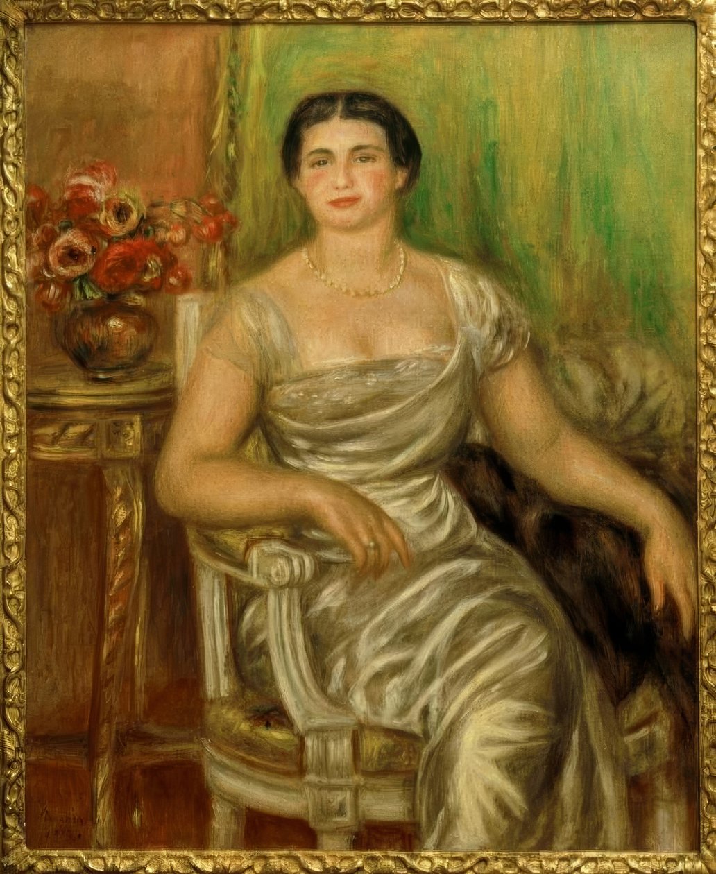 Porträtt av poeten Alice Vallières-Merzbach av Pierre Auguste Renoir