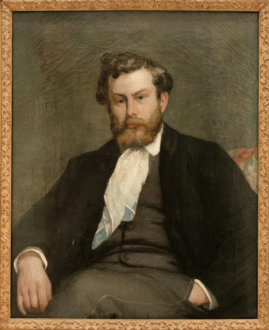 Porträtt av målaren Alfred Sisley av Pierre Auguste Renoir