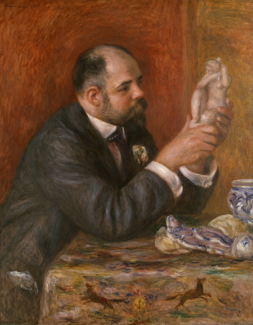 Porträtt av Ambroise Vollard 1865-1939, 1908. av Pierre Auguste Renoir