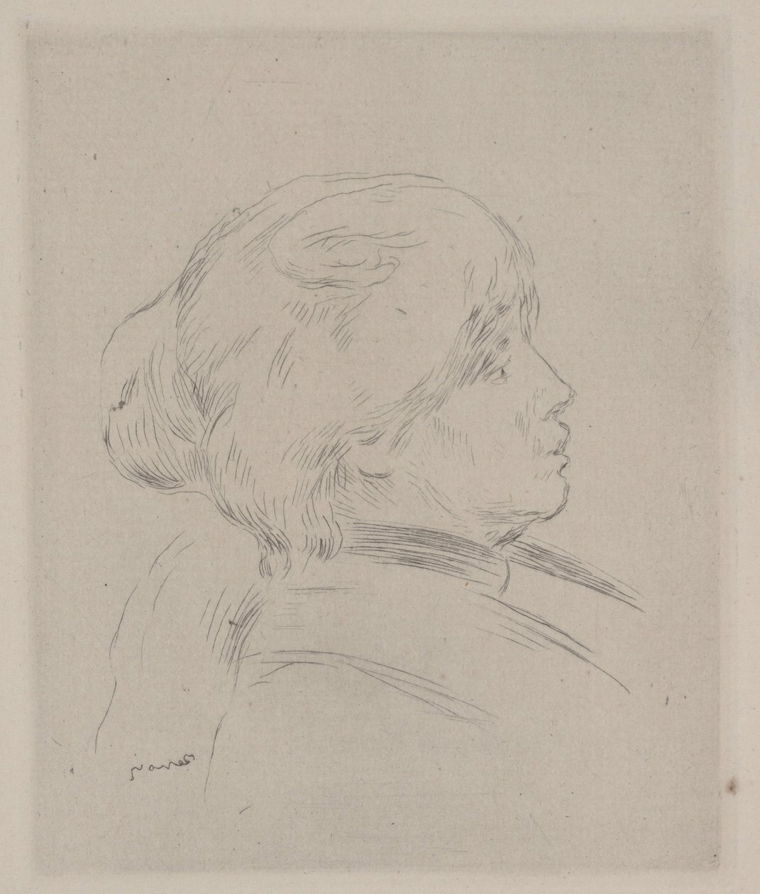 Porträtt av Berthe Morisot av Pierre Auguste Renoir