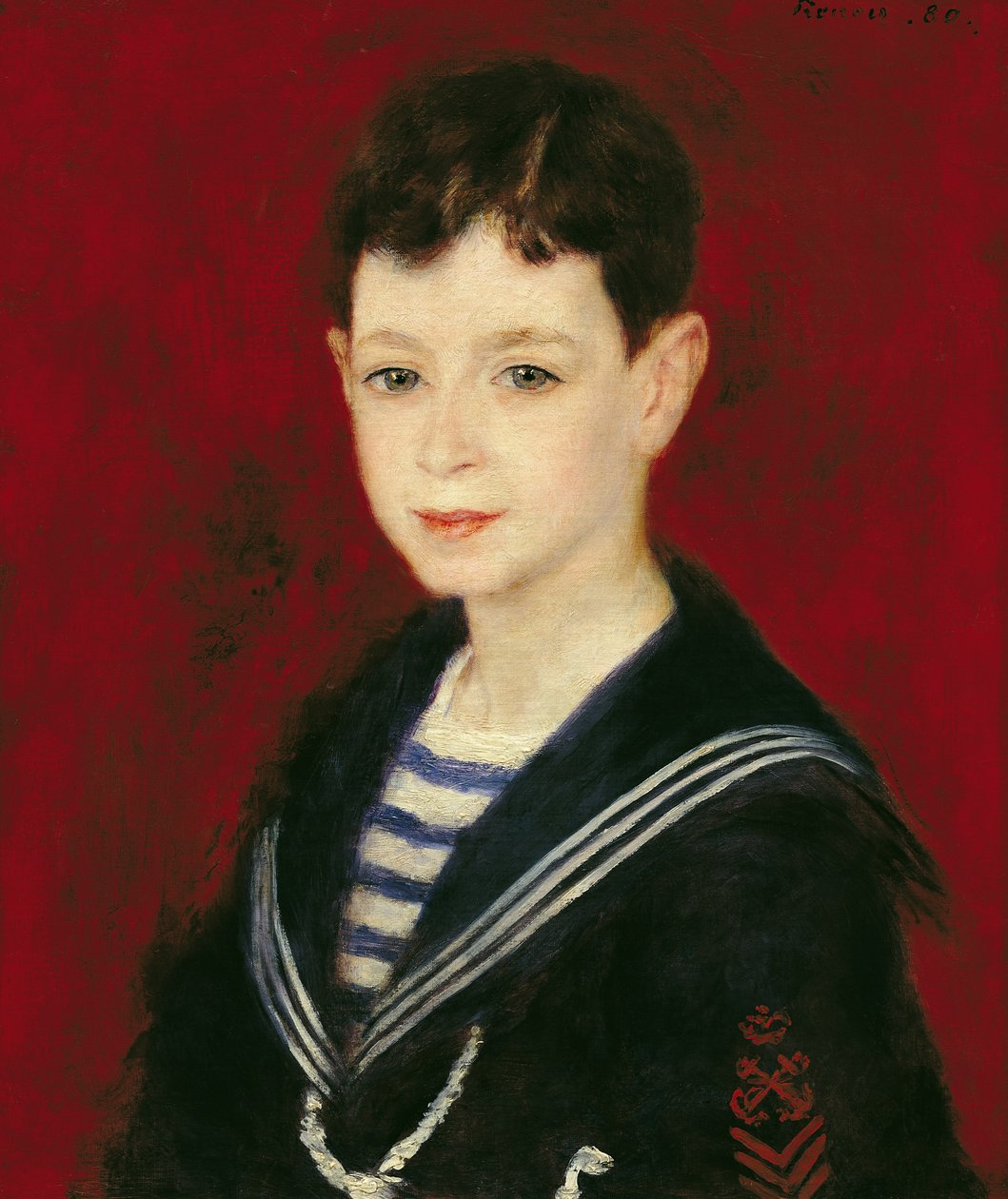 Porträtt av Fernand Halphen (1872-1917) 1880 (olja på duk) av Pierre Auguste Renoir