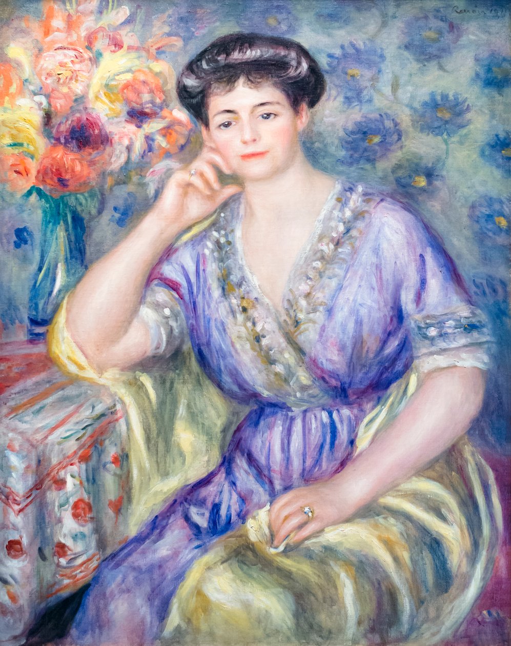 Porträtt av Madame Joseph Durand Ruel av Pierre Auguste Renoir