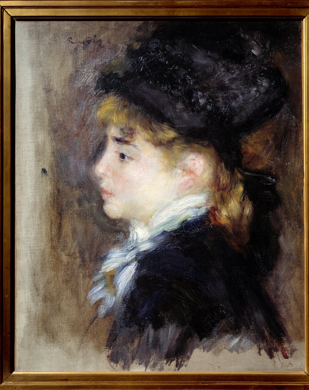 Porträtt av Margot. Målning av Pierre Auguste Renoir (1841-1919) av Pierre Auguste Renoir