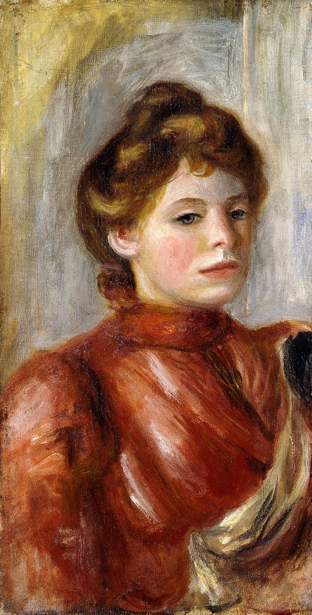 Porträtt av kvinna; Porträtt av en kvinna, 1891-1892 av Pierre Auguste Renoir