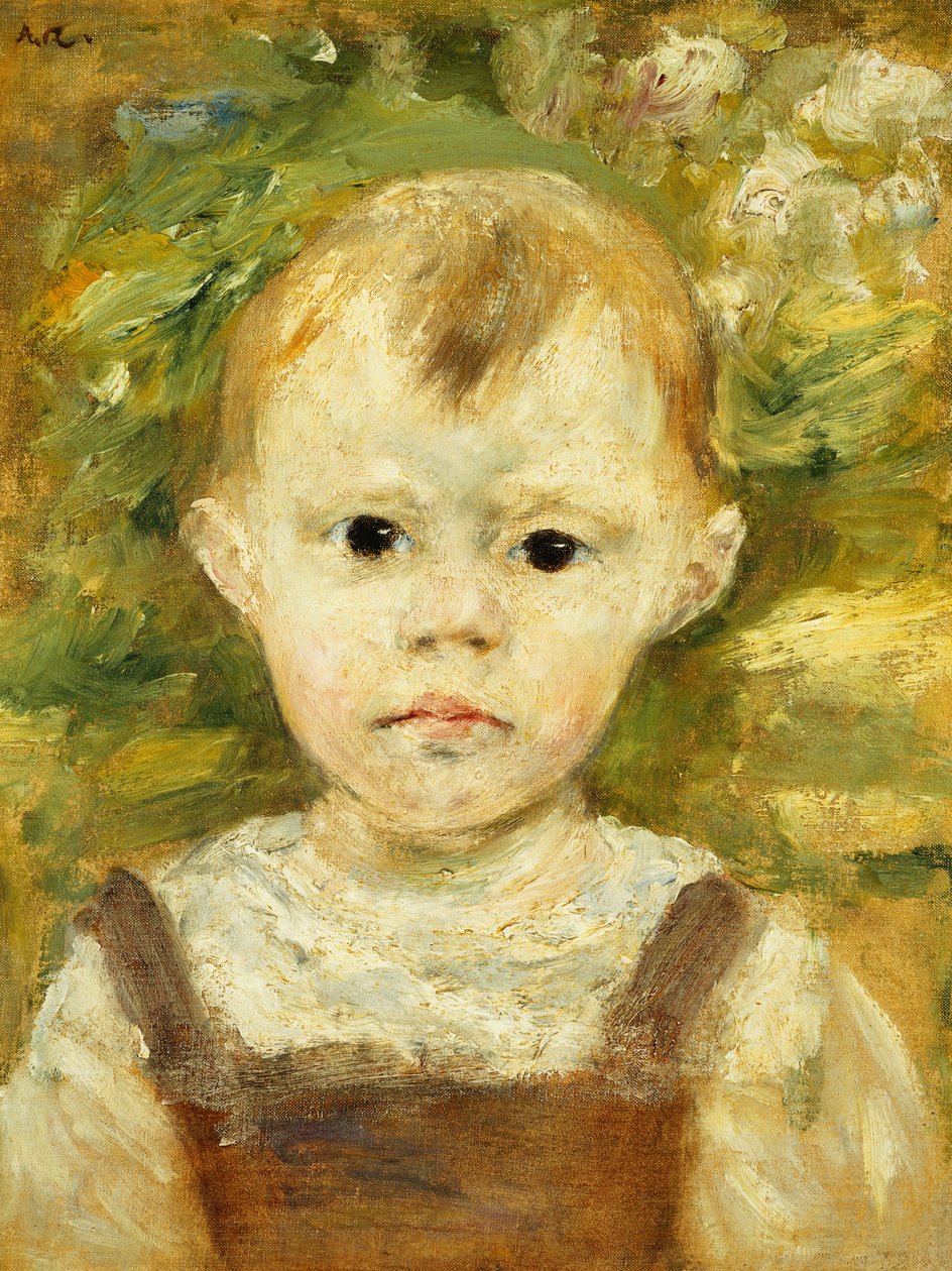 Porträtt av en liten pojke; Porträtt av en liten pojke, ca 1880 av Pierre Auguste Renoir