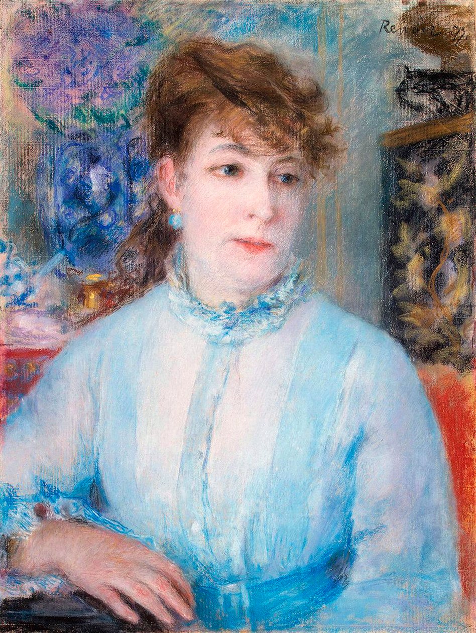 Porträtt av en kvinna, 1877. av Pierre Auguste Renoir
