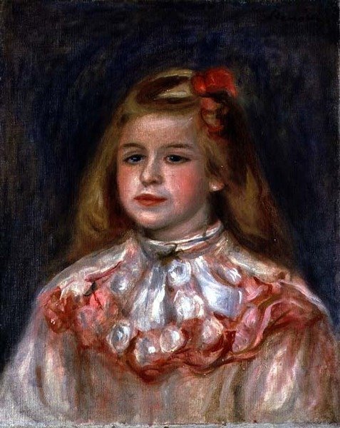 Porträtt av en ung flicka, ca 1895 (olja på duk) av Pierre Auguste Renoir