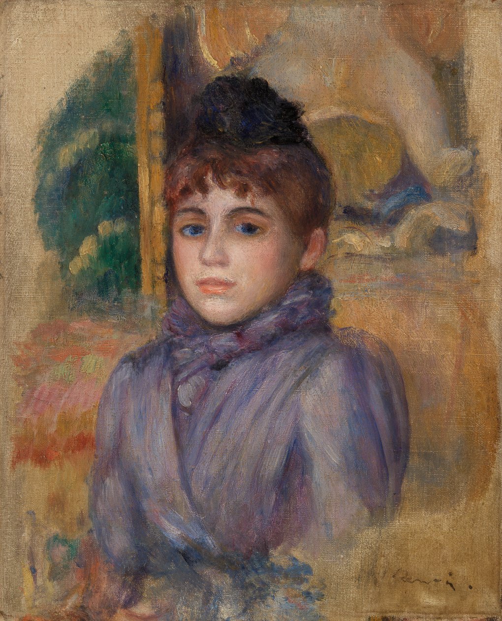 Porträtt av en ung kvinna av Pierre Auguste Renoir
